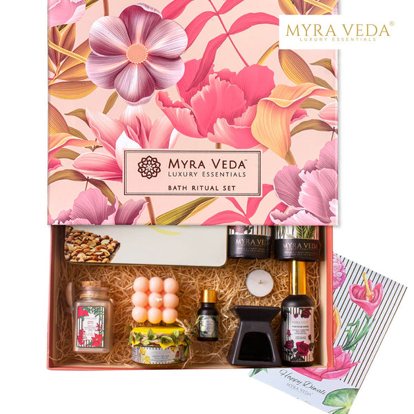 Myra Veda's Limited-Edition EXTRA-LARGE DIWALI 'LUXURY ESCAPE' Radiance Hamper - Ensemble of 8