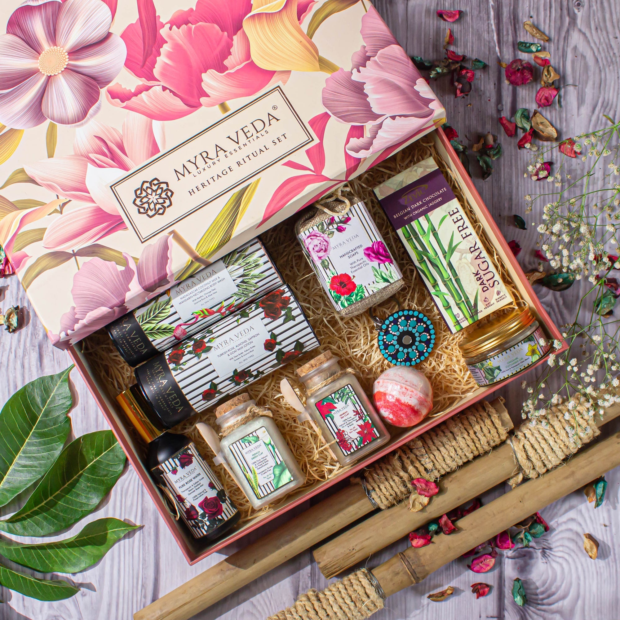 Myra Veda Extra-Large Self-Care + Sugar-free Sweetness Gift Hamper